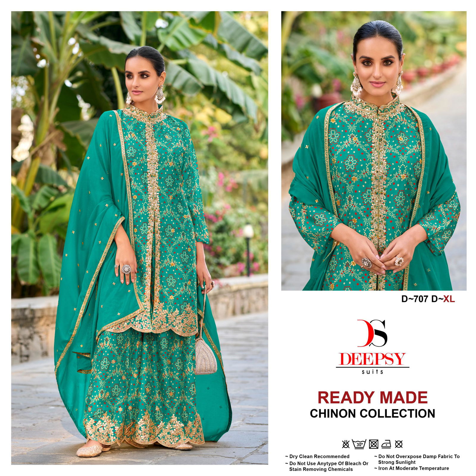 D 707 A To D By Deepsy Chinon Pakistani Readymade Suits Suppliers In India